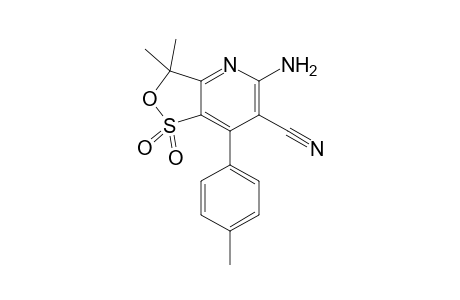 5-Amino-3,3-dimethyl-7-(p-tolyl)-3H-[1,2]oxathiolo[4,3-b]pyridine-6-carbonitrile 1,1-dioxide