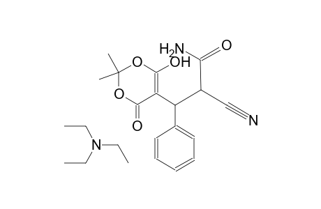 2-cyano-3-(6-hydroxy-2,2-dimethyl-4-oxo-4H-1,3-dioxin-5-yl)-3-phenylpropanamide compound with N,N,N-triethylamine (1:1)