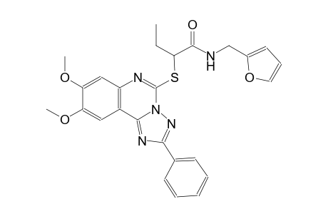 2-[(8,9-dimethoxy-2-phenyl[1,2,4]triazolo[1,5-c]quinazolin-5-yl)sulfanyl]-N-(2-furylmethyl)butanamide