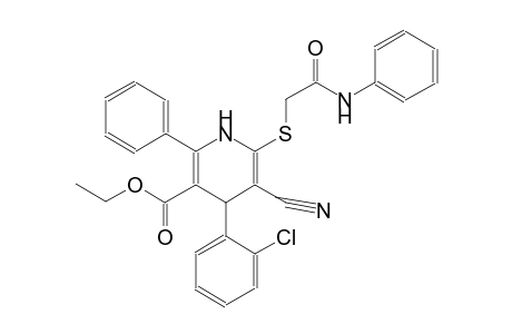 ethyl 6-[(2-anilino-2-oxoethyl)sulfanyl]-4-(2-chlorophenyl)-5-cyano-2-phenyl-1,4-dihydro-3-pyridinecarboxylate