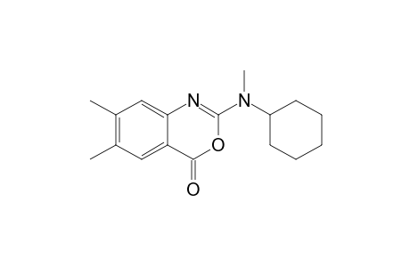 2-[cyclohexyl(methyl)amino]-6,7-dimethyl-3,1-benzoxazin-4-one
