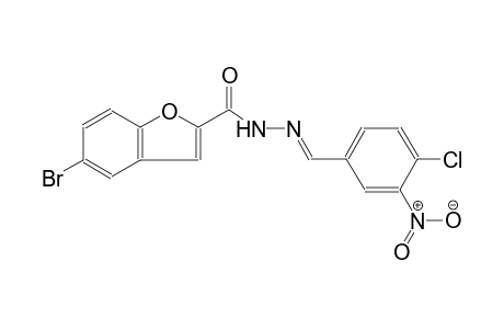 5-bromo-N'-[(E)-(4-chloro-3-nitrophenyl)methylidene]-1-benzofuran-2-carbohydrazide