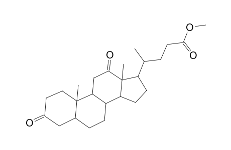 Cholan-24-oic acid, 3,12-dioxo-, methyl ester, (5.alpha.)-