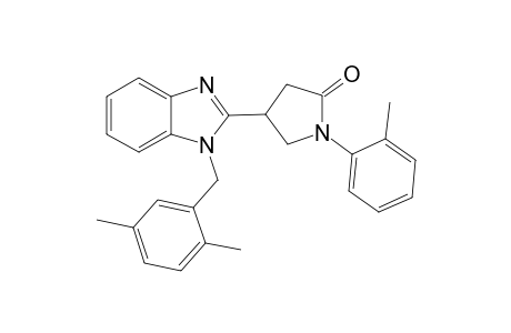 2-Pyrrolidinone, 4-[1-[(2,5-dimethylphenyl)methyl]-1H-1,3-benzimidazol-2-yl]-1-(2-methylphenyl)-