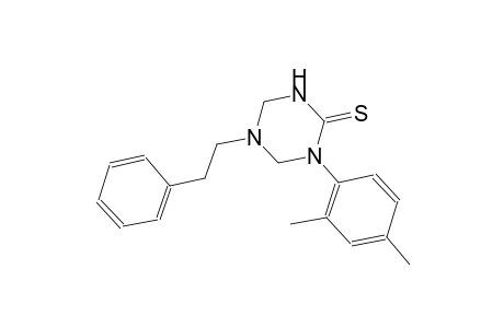 1-(2,4-dimethylphenyl)-5-(2-phenylethyl)tetrahydro-1,3,5-triazine-2(1H)-thione