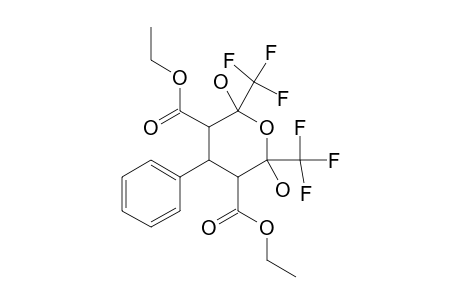 2,6-DIHYDROXY-2,6-DI-(TRIFLUOROMETHYL)-3,5-DIETHOXYCARBONYL-4-PHENYLTETRAHYDROPYRAN
