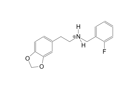 2-(1,3-benzodioxol-5-yl)-N-(2-fluorobenzyl)ethanaminium