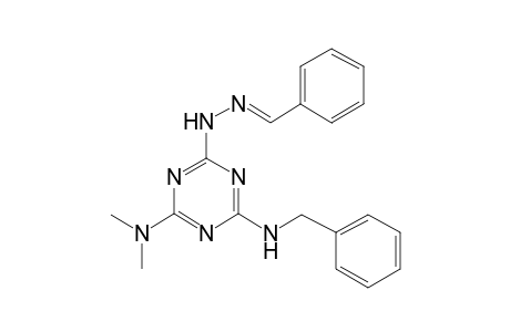 6-N-benzyl-4-N-[(E)-benzylideneamino]-2-N,2-N-dimethyl-1,3,5-triazine-2,4,6-triamine