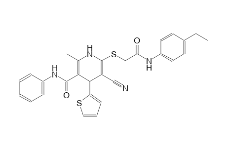 3-pyridinecarboxamide, 5-cyano-6-[[2-[(4-ethylphenyl)amino]-2-oxoethyl]thio]-1,4-dihydro-2-methyl-N-phenyl-4-(2-thienyl)-