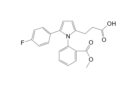 3-[1-(2-carbomethoxyphenyl)-5-(4-fluorophenyl)pyrrol-2-yl]propionic acid