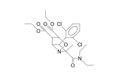 (.+-.)-Diethyl-(3.alpha.,4.alpha.,5.alpha.,6.alpha.,7.beta.)-6-(2,6-dichlorophenyl)-7-[(diethylamino)-carbonyl]-7-methyl-2-oxa-1-azabicyce