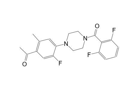 1-{4-[4-(2,6-difluorobenzoyl)-1-piperazinyl]-5-fluoro-2-methylphenyl}ethanone