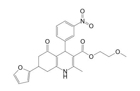 2-Methoxyethyl 7-(2-furyl)-2-methyl-4-(3-nitrophenyl)-5-oxo-4,6,7,8-tetrahydro-1H-quinoline-3-carboxylate