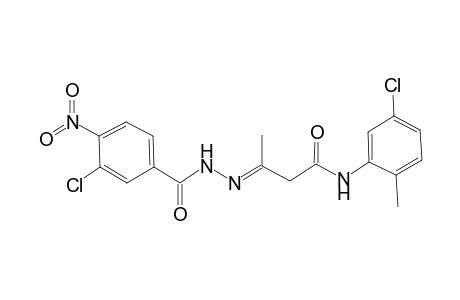 3-Chloranyl-N-[(E)-[4-[(5-chloranyl-2-methyl-phenyl)amino]-4-oxidanylidene-butan-2-ylidene]amino]-4-nitro-benzamide