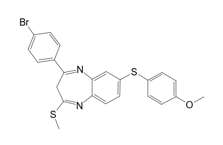 2-METHYLTHIO-3H-4-(PARA-BROMOPHENYL)-7-(PARA-METHOXYPHENYLTHIO)-1,5-DIAZEPINE