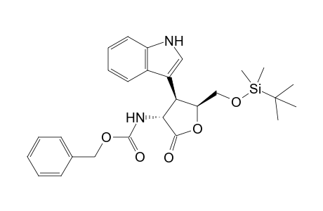 (3R,4R,5S)-[5-(tert-Butyldimethylsilyloxymethyl)-4-(1H-indol-3-yl)-2-oxotetrahydrofuran-3-yl]carbamic acid benzyl ester