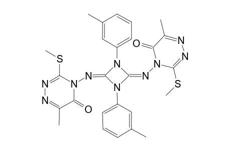 1,3-Di(3-methylphenyl)-2,4-bis[(6-methyl-3-methylthio-5-oxo-4,5-dihydro-1,2,4-trazin-4-yl)imino]-1,3-diazetidine