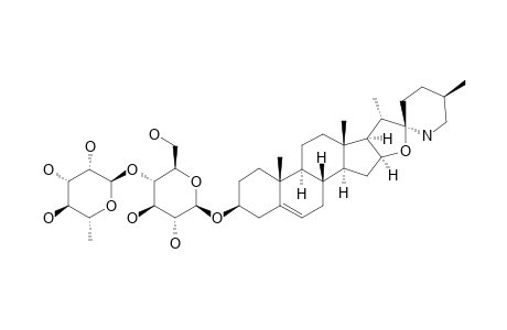 KHASIANINE=(O-ALPHA-L-RHAMNOSYL-(1->4)-O-3-BETA-D-GLUCOPYRANOSYL-SOLASODINE)