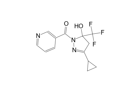 3-cyclopropyl-1-(3-pyridinylcarbonyl)-5-(trifluoromethyl)-4,5-dihydro-1H-pyrazol-5-ol