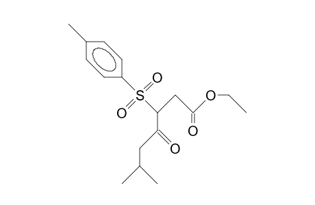 6-Methyl-4-oxo-3-tosyl-heptanoic acid, ethyl ester