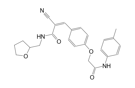 (2Z)-2-cyano-3-{4-[2-oxo-2-(4-toluidino)ethoxy]phenyl}-N-(tetrahydro-2-furanylmethyl)-2-propenamide