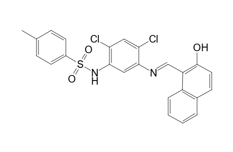 N-(2,4-dichloro-5-{[(2-hydroxy-1-naphthyl)methylidene]amino}phenyl)-4-methylbenzenesulfonamide