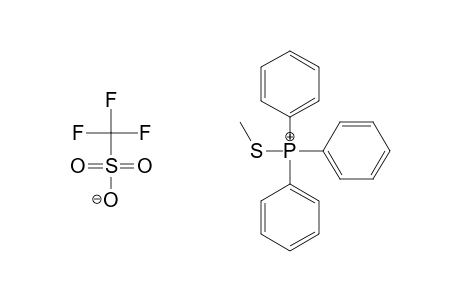 Methanesulfonic acid, trifluoro-, ion(1-),Phosphorus(1+), (methanethiolato)triphenyl-, (T-4)-, salt with trifluoromethanesulfonic acid, (1:1)