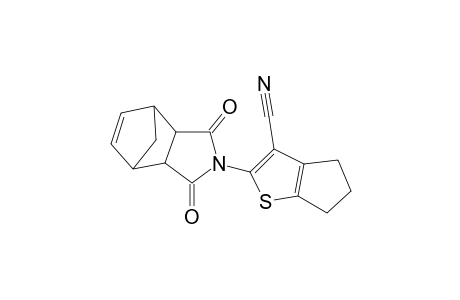 4H-Cyclopenta[b]thiophene-3-carbonitrile, 2-(3,5-dioxo-4-aza-tricyclo[5.2.1.0(2,6)]dec-8-en-4-yl)-5,6-dihydro-