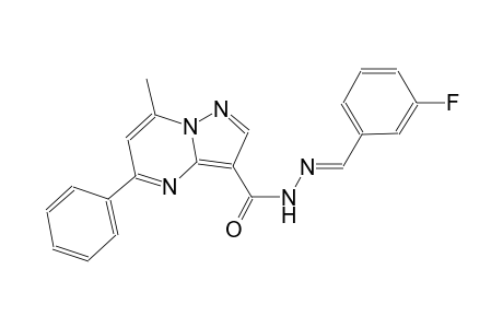 N'-[(E)-(3-fluorophenyl)methylidene]-7-methyl-5-phenylpyrazolo[1,5-a]pyrimidine-3-carbohydrazide