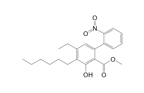 Methyl 5-ethyl-4-hexyl-3-hydroxy-2'-nitrobiphenyl-2-carboxylate