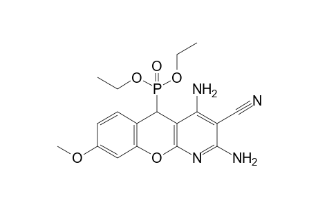 Diethyl (2,4-Diamino-3-cyano-8-methoxy-5H-chromeno[2,3-b]-pyridin-5-yl)phosphonate