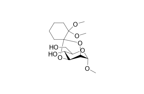 (1'R)-Methyl 2,3-O-(2',2'-dimethoxycyclohexylidene)-.alpha.,D-manopyranoside