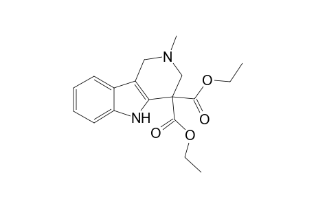 4H-Pyrido[4,3-b]indole-4,4-dicarboxylic acid, 1,2,3,5-tetrahydro-2-methyl-, diethyl ester