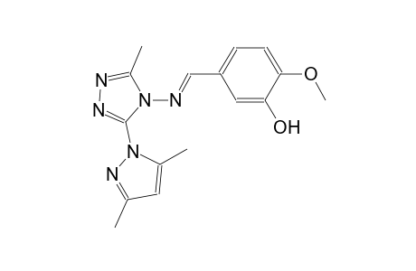 5-((E)-{[3-(3,5-dimethyl-1H-pyrazol-1-yl)-5-methyl-4H-1,2,4-triazol-4-yl]imino}methyl)-2-methoxyphenol