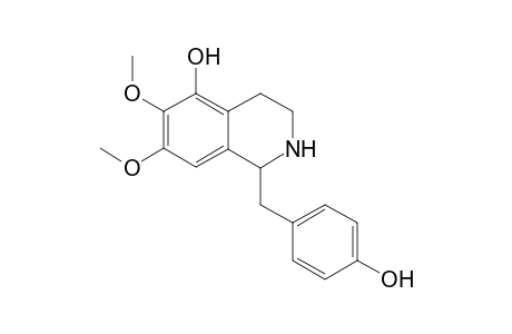 1-[4'-(Hydroxybenzyl]-6,7-dimethoxy-5-hydroxy-1,2,3,4-tetrahydro-isoquinoline
