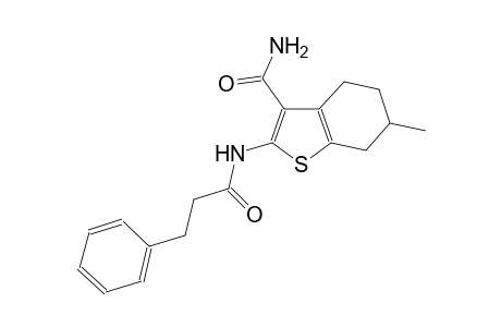 6-methyl-2-[(3-phenylpropanoyl)amino]-4,5,6,7-tetrahydro-1-benzothiophene-3-carboxamide