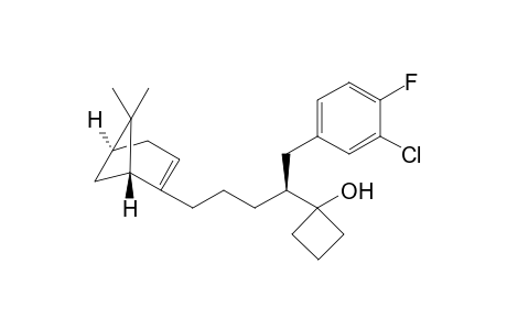 1-((S)-1-(3-chloro-4-fluorophenyl)-5-((1R,5S)-6,6-dimethylbicyclo[3.1.1]hept-2-en-2-yl)pentan-2-yl)cyclobutan-1-ol