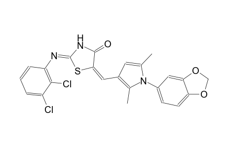 (2Z,5E)-5-{[1-(1,3-benzodioxol-5-yl)-2,5-dimethyl-1H-pyrrol-3-yl]methylene}-2-[(2,3-dichlorophenyl)imino]-1,3-thiazolidin-4-one