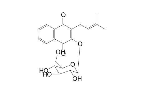 Lapachol - .beta.-glucoside