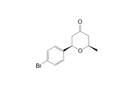 (2R,6R)-2-(4-Bromo-phenyl)-6-methyl-tetrahydro-pyran-4-one