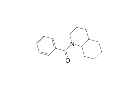 Quinoline, 1-benzoyldecahydro-, trans-