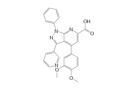 4-(3,4-Dimethoxyphenyl)-1-phenyl-3-(pyridin-3-yl)-1H-pyrazolo[3,4-b]pyridine-6-carboxylic acid