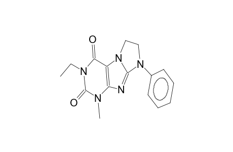 1-methyl-3-ethyl-8-phenyl-1,2,3,4,6,7-hexahydro-8H-imidazo[2,1-f]purine-2,4-dione