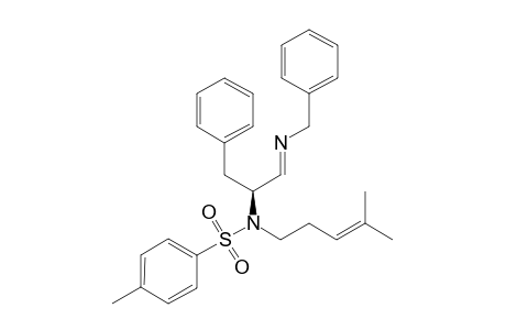 (S)-N-(4-Methyl-3-pentenyl)-N-tosylphenylalaninal Benzylimine