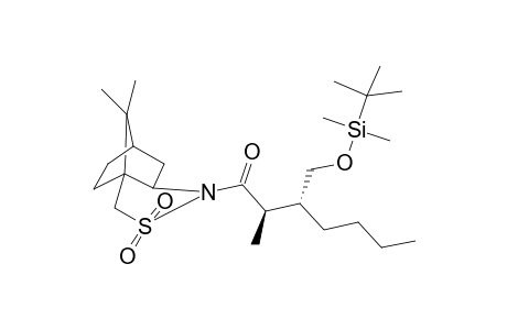 N-[2R,3R)-3-{[(t-butyl)dimethylsilyloxy]methyl}-2-methylheptanoyl]bornane-10,2-sultam