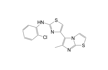 2-thiazolamine, N-(2-chlorophenyl)-4-(6-methylimidazo[2,1-b]thiazol-5-yl)-