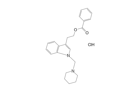 1-(PIPERIDINOMETHYL)INDOLE-3-ETHANOL, BENZOATE (ESTER), HYDROCHLORIDE