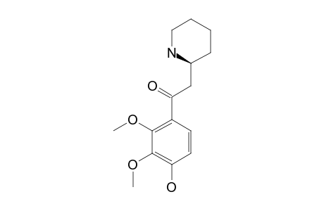 CAULOPHYLLUMINE-A;(2-S)-(1-(4-HYDROXY-2,3-DIMETHOXYPHENYL)-ETHANOYL)-PIPERIDINE