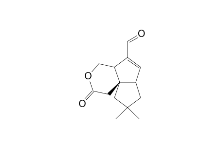 (9aR*)-1,2,3,4,4a,6a,7,8,9-Octahydro-8,8-dimethyl-2-oxopentaleno[1,6a-c]pyran-5-carbaldehyde