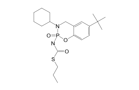 2-PROPYLTHIOCARBAMATO-6-(1,1-DIMETHYLETHYL)-3-CYCLOHEXYL-3,4-DIHYDRO-2H-1,3,2-BENZOXAZAPHOSPHORINE-2-OXIDE